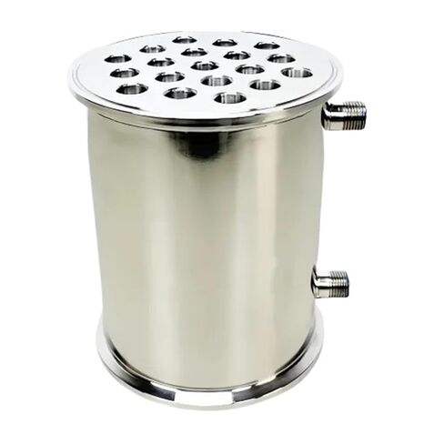 6 بوصة OD166.7 مم، مزيل البلغم بخيط ذكر 1/2 بوصة، ارتداد، مكثف التقطير، 19 أنبوبًا بالداخل، الطول 200 مم، SS304 in Kuwait