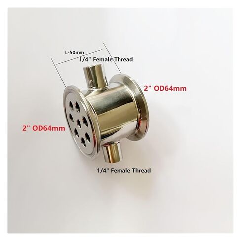 جهاز إزالة البلغم من النوع القصير 2 بوصة OD64mm مع خيط أنثى 1/4 بوصة، ارتداد، مكثف التقطير. L- 50 مم، 304 ستانلس ستيل in Kuwait