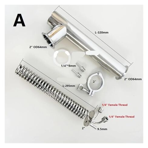 2" Tri-clamp Dephlegmator/Distillation Condenser with Inclined Spool with One Closed End for Homebrewing,Reflux(A Type) in Saudi Arabia