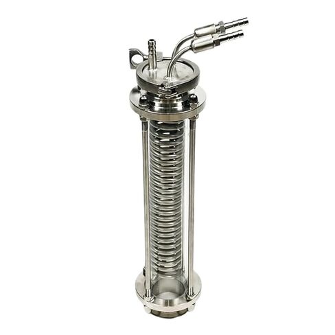 ملحقات جهاز التقطير المنزلي لملف التبريد ثلاثي المشبك مقاس 2 بوصة مع زجاج رؤية طويل من النوع 2 بوصة 304 من الفولاذ المقاوم للصدأ in Kuwait