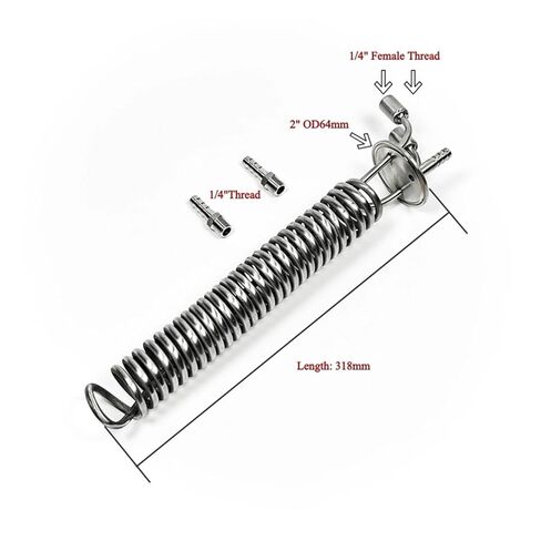 ملحقات جهاز التقطير المنزلي لملف التبريد ثلاثي المشبك مقاس 2 بوصة مع زجاج رؤية طويل من النوع 2 بوصة 304 من الفولاذ المقاوم للصدأ in Kuwait