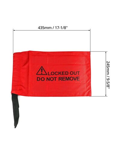 QWORK Electrical Plug Lockout Lock Bag, Safety Plug Lockout Tagout Bag for Oversized Electrical Plug and Hoist Control, 10 x 17 in, Red, 4 Pack in Kuwait