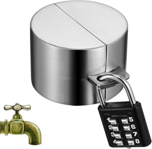1 Set Faucet Spigot Lock, Stainless Steel Hose Bib Protector, Outdoor Water Valve Cover with Coded Padlock for Garden in Saudi Arabia