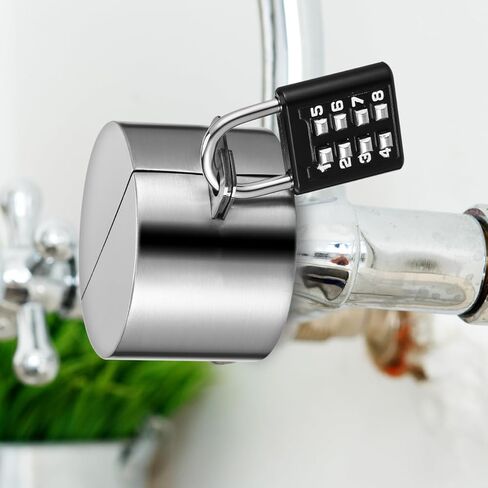 1 Set Faucet Spigot Lock, Stainless Steel Hose Bib Protector, Outdoor Water Valve Cover with Coded Padlock for Garden in Saudi Arabia