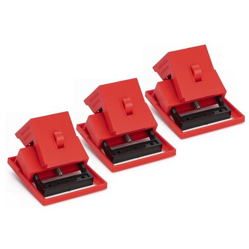 Circuit Breaker Lockout Device, 12 Pack, 120/277 Volt Medium, Clamp-on Electrical Single Pole Breaker Lock Out Device, OSHA Compliant, Premium Grade, 4011 in Kuwait