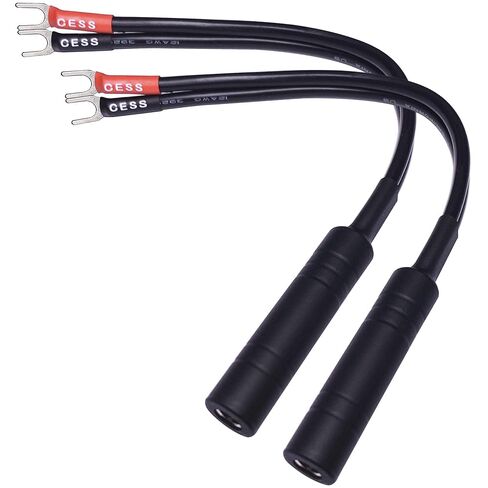 CNCESS CESS-002S Barrier Spade Fork to 1/4 Inch TS Speaker Cable Adapter (Small Spade) in Saudi Arabia