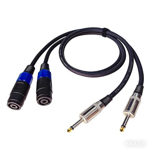 كابل مكبر صوت 1/4 بوصة إلى مكبر صوت 3.3 قدم - سلك مكبر صوت 12AWG شديد التحمل - كابل صوت احترافي ذكر إلى أنثى لإضاءة المسرح، نظام مضخم صوت DJ Mixer PA (عبوتان) in Saudi Arabia