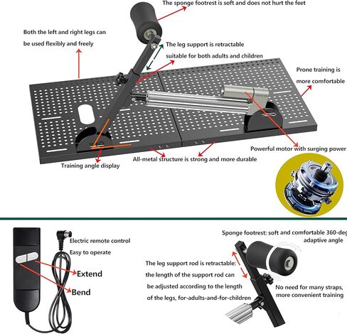 جهاز تمرين الركبة الكهربائي مع جهاز تحكم عن بعد ذكي لاستبدال الركبة، طقم مساعدات التعافي، معدات تقوية تمارين علاج الركبة لـ ACL PCL MCL، محايد جنسانيًا (متوافق مع الساق اليسرى/اليمنى) 2 in Kuwait