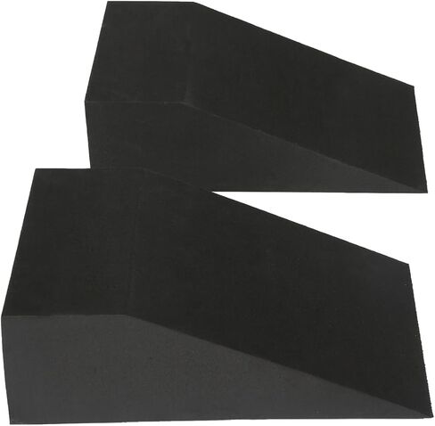 2 Pack Incline Squat Wedge Blocks - Non-Slip Heel Elevated Squat Wedge Boards - Versatile Calf Stretcher Slant Boards Ramp for Yoga, Pilates, Weightlifting, Strength Training & Home Gym Fitness in Saudi Arabia