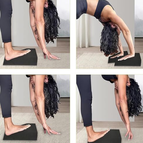 2 Pack Incline Squat Wedge Blocks - Non-Slip Heel Elevated Squat Wedge Boards - Versatile Calf Stretcher Slant Boards Ramp for Yoga, Pilates, Weightlifting, Strength Training & Home Gym Fitness in Saudi Arabia