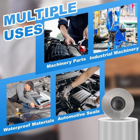 MECCANIXITY Sealing Neoprene Rubber Washers, 1/4" ID x 5/8" OD EPDM Bonded Sealing Washers 304 Stainless Steel Rubber Backed Gasket for Screws Silver, Pack of 30 in Saudi Arabia