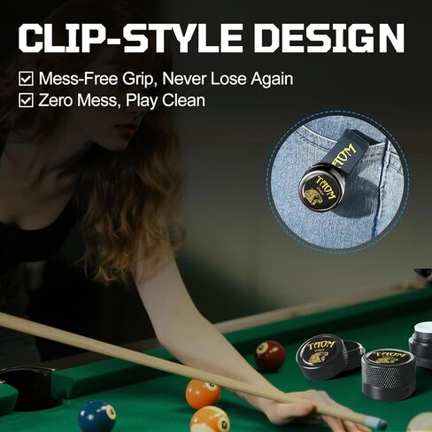 حامل طباشير حمام السباحة المستدير من Banly - حامل طباشير حمام السباحة المحمول، حامل طباشير مغناطيسي صغير للبلياردو، حاوية طباشير حمام السباحة، مشبك من السيليكون لحاملي الطباشير المغناطيسي الصغير in Kuwait