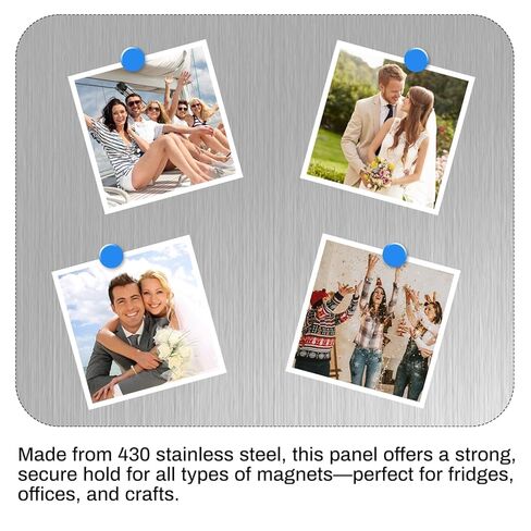 430 Stainless Steel Sheet Metal, 12" x 12", 22 Gauge (0.8mm) Stainless Steel Plate, Cut to Size Metal Sheet for Crafts, Kitchen & Office, 1 Pack in Kuwait