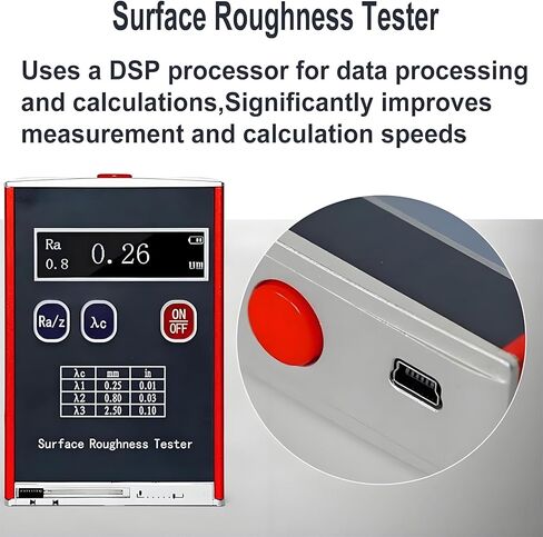 جهاز اختبار خشونة الأسطح لقياس الدقة العالية، نطاق القياس Ra/Rq 0.05~15.0μm Rz/Rt 0.1~50.0μm، أداة فحص الأجزاء مع شاشة LED in Saudi Arabia