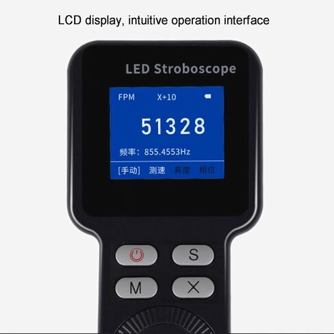 مقياس سرعة الدوران الرقمي LED، ستروبسكوب محمول مع شاشة LCD، تردد ستروب قابل للتعديل، نطاق 200-999999 دورة في الدقيقة، لقياس التروس والإطارات in Kuwait