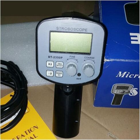 Stroboscope, Digital Handheld Stroboscope DT-2350PA Non-Contact Stroboscope Tachometer for Printing and Textile Tachometer Strobe Analyzer Meter for Maintenance in Saudi Arabia