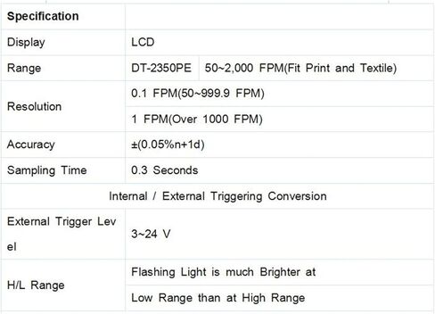 Stroboscope, Digital Handheld Stroboscope DT-2350PA Non-Contact Stroboscope Tachometer for Printing and Textile Tachometer Strobe Analyzer Meter for Maintenance in Saudi Arabia