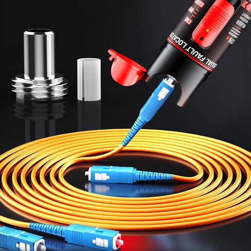 20 Pcs VFL Fiber Optic Visual Fault Locator Replacement Parts - 10 Packs Optical Ceramic Core Tube Sleeve and 10 Pcs Metal Heads Tips Fitting Connectors for Fiber Optic Tester in Kuwait