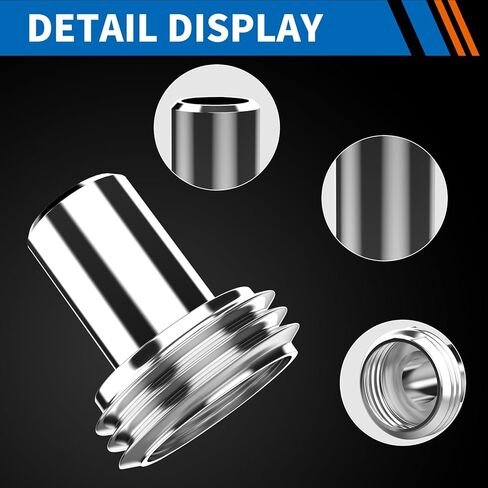 20 Pcs VFL Fiber Optic Visual Fault Locator Replacement Parts - 10 Packs Optical Ceramic Core Tube Sleeve and 10 Pcs Metal Heads Tips Fitting Connectors for Fiber Optic Tester in Kuwait