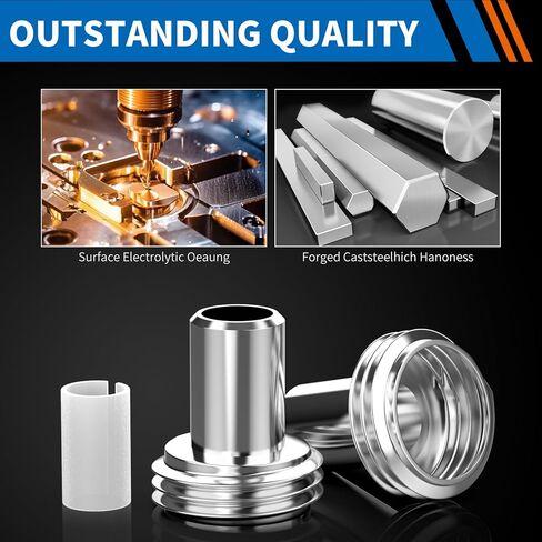 20 Pcs VFL Fiber Optic Visual Fault Locator Replacement Parts - 10 Packs Optical Ceramic Core Tube Sleeve and 10 Pcs Metal Heads Tips Fitting Connectors for Fiber Optic Tester in Kuwait