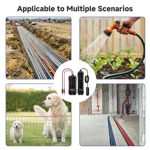 NOYAFA Underground Wire Locator – Cable & Wire Tracer for Buried, Wall & Hidden Wires, Pet Fence, Electrical & Irrigation, LED Flashlight, Rechargeable Battery, NF-818L in Kuwait