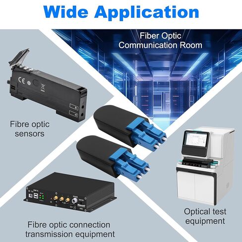 XMSJSIY LC/UPC Fiber Tester Loopback Plug Duplex Singlemode LC 9/125 Tester Connector Standard Fiber Optic Circuitors Signal Test Adapter for Testing Application - 2PCS in Kuwait