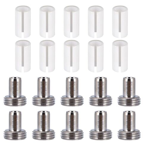 20pcs VFL Fiber Optic Visual Fault Locator Replacement Parts, Include 10 Ceramic Core Tube Sleeves & 10 Metal Heads Tips for Fiber Optic Tester Network Cable Tester & Light Meter in Kuwait