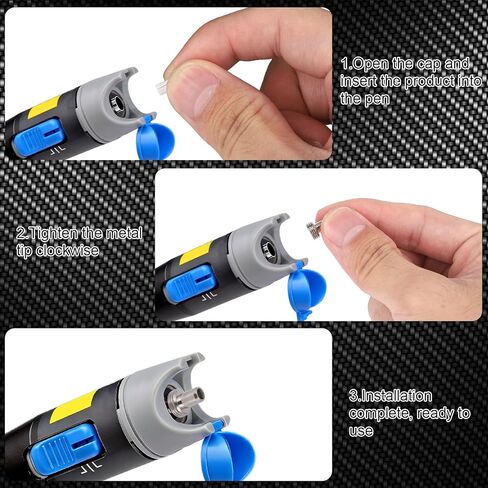 20pcs VFL Fiber Optic Visual Fault Locator Replacement Parts, Include 10 Ceramic Core Tube Sleeves & 10 Metal Heads Tips for Fiber Optic Tester Network Cable Tester & Light Meter in Kuwait