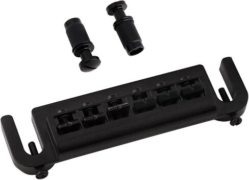 Rubatone Adjustable Wraparound Guitar Bridge Combined bridge Tailpiece Compatible with Les Paul LP SG Style Electric Guitar Parts Accessories Black. in Kuwait