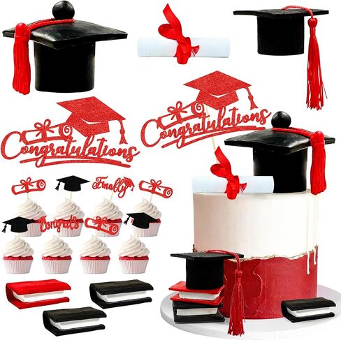 15 PCS Graduation Cake Topper Decorations for Congratulations Graduation Party Decorations Supplies in Kuwait