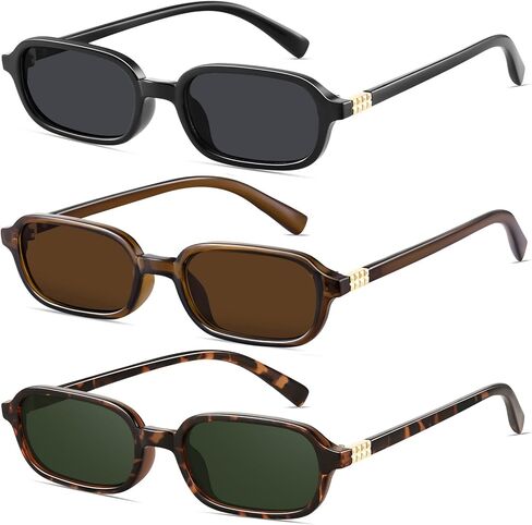 نظارة شمسية مستطيلة للنساء ضيقة عصرية صغيرة صغيرة التسعينيات من القرن in Kuwait