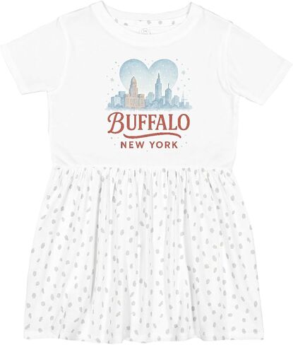 inktastic Buffalo New York Toddler Dress in Saudi Arabia
