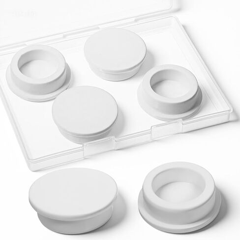 4PCS 1-1/2" Bathtub Jet Covers, Silicone Rubber Plug for 1 1/2 Inch Round Holes, White T-Shaped Silicone Plug Screw Hole Plugs Waterproof Flexible Rubber Stopper Seal Button Plugs in Saudi Arabia