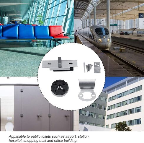 Yosoo Zinc Alloy Stainless Steel Door Lock, Vacant Engaged Privacy Indicator with Red Green Color, for Toilet Restroom Bathroom Partition Bulkhead Door in Kuwait