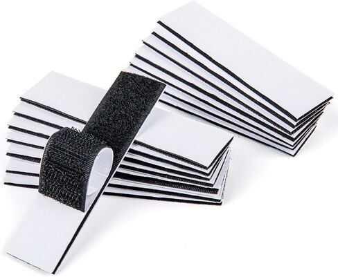 15-Pack Heavy Duty Adhesive Hook & Loop Strips - Strong Double-Sided Mounting Tape for Home & Office in Saudi Arabia