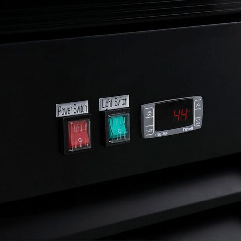 Nexel Global Industrial Ice Merchandiser, 2 Swing Glass Lockable Doors, 45 Cu. Ft. Capacity, 115V, 2 Bottom PVC Coated Wire Shleves, 53-1/8"W x 31-7/8"D x 79-3/8"H in Kuwait