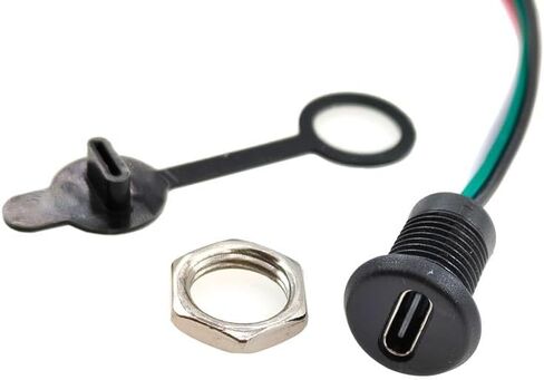 10Pcs USB-C 2/4/5Pin High Current CC Fast Charging Socket with PH2.0 Nut Snap Lock Plate Type-C Female Waterproof Connector Jack (Color : 2 Line Black), GFGJJKYTRD86445 in Saudi Arabia