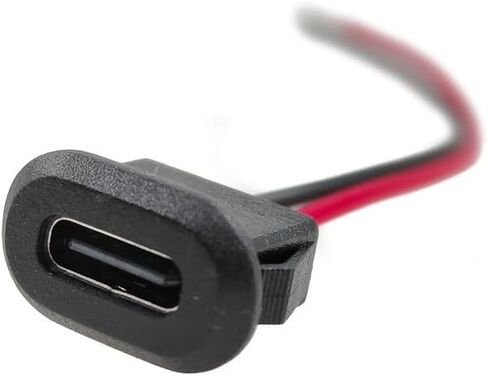 10Pcs USB-C 2/4/5Pin High Current CC Fast Charging Socket with PH2.0 Nut Snap Lock Plate Type-C Female Waterproof Connector Jack (Color : 2 Line Black), GFGJJKYTRD86445 in Saudi Arabia