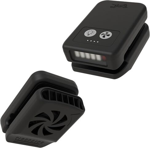 Tigeraire Breezy V3 Clip-On Hat Fan for Sportsmen & Tradesmen - Lightweight Head Cooler, USB-C Recharge, 11 MPH Airflow, 10+ Hr Runtime, Defogs Eyewear & Face Shields - Portable Heat Relief - Black in Kuwait