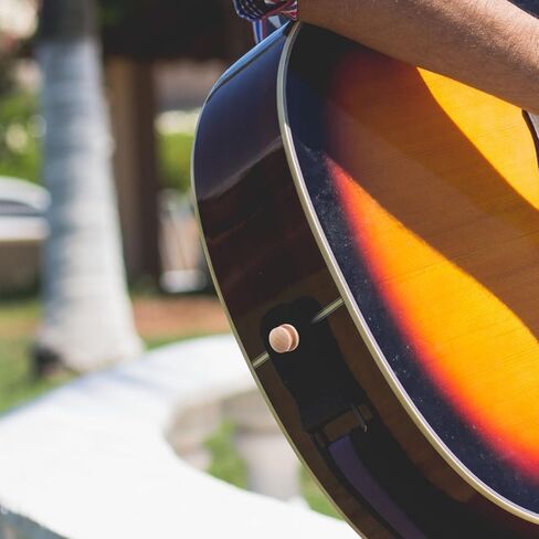 Cabilock 3Pcs Wooden Guitar Strap Buttons, Solid Rosewood Maple Ebony End Pins for Acoustic Electric Guitar Bass Ukulele, 12mm Replacement Strap Lock Pins Accessory in Kuwait