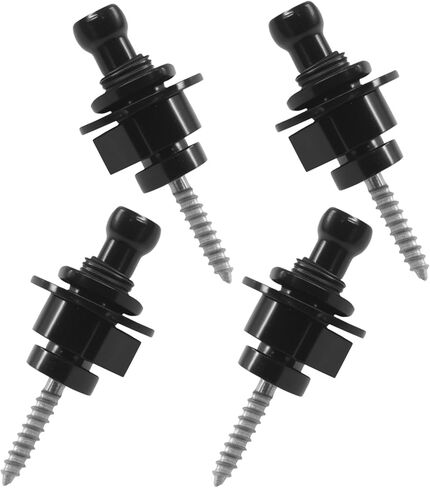 4 Pack Black Metal Guitar Strap Locks – Quick Release Metal Guitar Strap Locks, Secure Guitar Strap Buttons for Classical Acoustic Electric Guitar Bass in Saudi Arabia