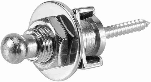 أقفال وأزرار حزام الجيتار الكهربائي، 10 قطع من أزرار حزام الجيتار، مجموعة إكسسوارات الجيتار ذات الأشرطة المعدنية دبابيس نهاية للجيتار الكهربائي والباس، 1.96 × 0.86 بوصة، فضي in Kuwait