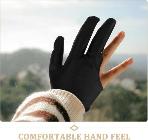 8 قطعة قفازات يويو تنفس ثلاثة أصابع قفازات تدريب البلياردو السنوكر إكسسوارات رياضية أسود أحمر النبيذ للرجال والنساء in Kuwait