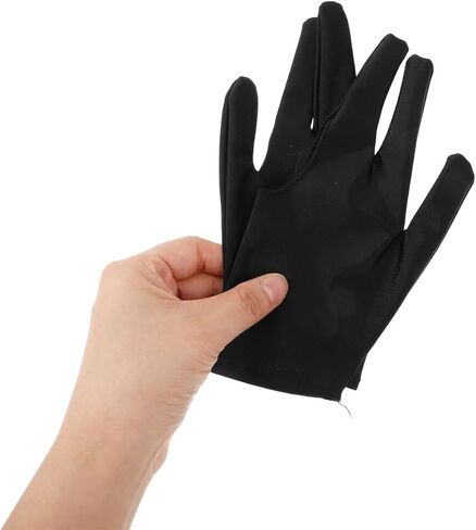 8 قطعة قفازات يويو تنفس ثلاثة أصابع قفازات تدريب البلياردو السنوكر إكسسوارات رياضية أسود أحمر النبيذ للرجال والنساء in Kuwait