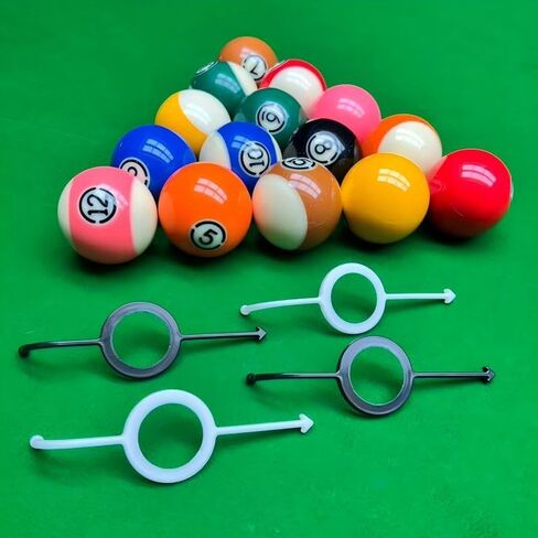 5-Pack Billiard Training Aids, Billiards Angle Trainer for 2-1/4" Balls, Improve Shot Accuracy, Ideal for Beginners & Intermediate Players, Includes Billiard Glove (White/Black) in Saudi Arabia
