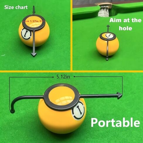5-Pack Billiard Training Aids, Billiards Angle Trainer for 2-1/4" Balls, Improve Shot Accuracy, Ideal for Beginners & Intermediate Players, Includes Billiard Glove (White/Black) in Saudi Arabia