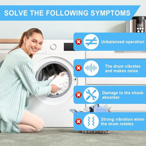 3 عبوات - ممتص صدمات غسالة 383EER3001S 383EER3001V مطور متوافق مع غسالة LG Ken-more، يستبدل 1394936، 1578672، AH3522315، AH3522317، AP5201523 in Kuwait