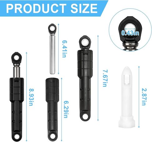 3 عبوات - ممتص صدمات غسالة 383EER3001S 383EER3001V مطور متوافق مع غسالة LG Ken-more، يستبدل 1394936، 1578672، AH3522315، AH3522317، AP5201523 in Kuwait