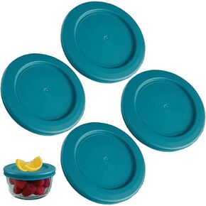 2 Cup/470 mL Turquoise Replacement Lids/Covers for Pyrex 7200-PC, Anchor Hocking & KlareWare Storage Bowls *Lids Only - Glass Container Not Included* (6 Pack, Turquoise) in Kuwait