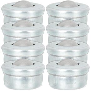 Ciieeo 8 قطع من عجلات وحدة نقل الكرة من الفولاذ الكربوني للأغراض العامة، عجلات بديلة دوارة بكرات كروية لكرسي المكتب وصندوق التخزين in Kuwait